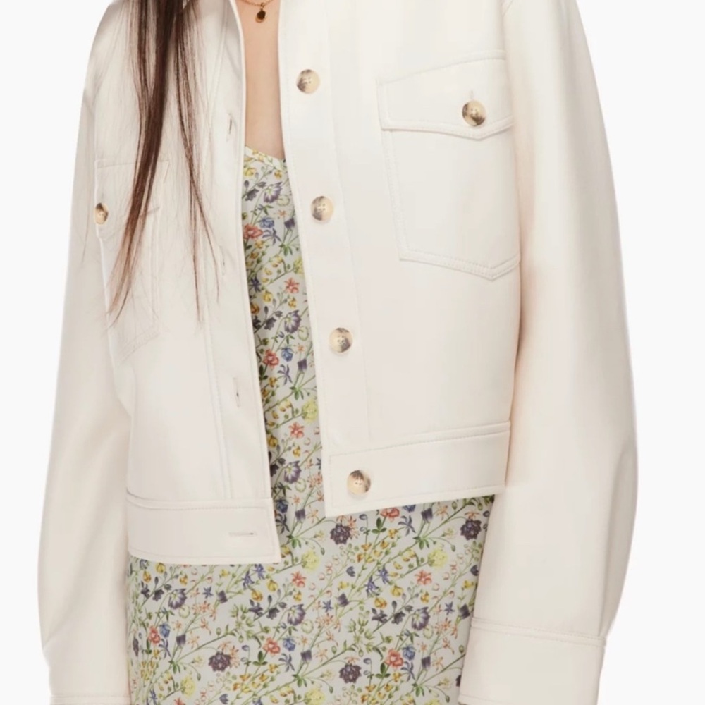 ARITZIA Wilfred Women's faux leather Cream Jacket